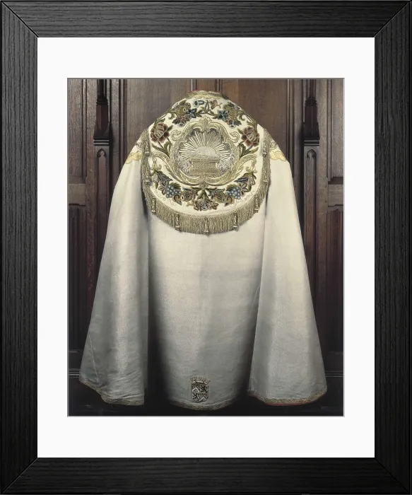 Framed Print : BELGIUM. Ghent. Church of Saint Martin. Chasuble with golden embroidery and the Mystic Lamb. Flemish art. Textiles. AISA / Everett Collection**US SALES ONLY**