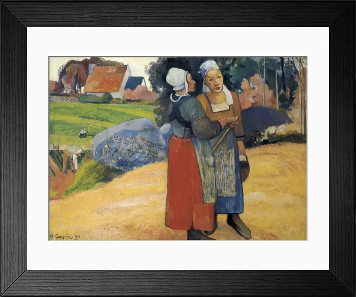 Framed Print : GAUGUIN, Paul (1848-1903). Two Breton Women on the Road. 1894. Symbolism. Pont-Aven school. Oil on canvas. FRANCE. Paris. Muse d'Orsay (Orsay Museum) Framed Print : GAUGUIN, Paul (1848-1903). Two Breton Women on the Road. 1894. Symbolism. Pont-Aven school. Oil on canvas. FRANCE. Paris. Muse d'Orsay (Orsay Museum)