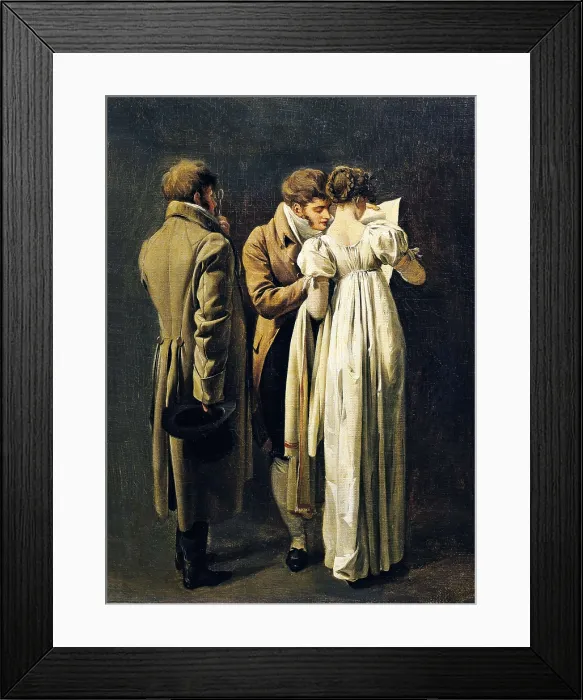 Framed Print : BOILLY, Louis Leopold (1761-1845). The Amateur Print Collectors (Les amateurs d'estampes). beg. 19th c. Neoclassicism. Oil on canvas. FRANCE. Paris. Louvre Museum