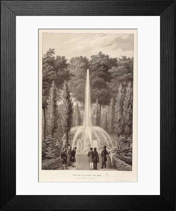 Framed Print : Spain (19th c.). Swan Fountain in Royal Place of Aranjuez. Litography. SPAIN. Madrid. National Library. AISA / Everett Collection**US SALES ONLY**