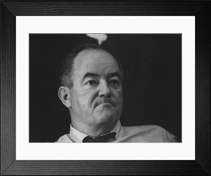 Framed Print : Hubert Humphrey, was Vice President of the United States in the Lyndon Johnsons 1965-1969 administration