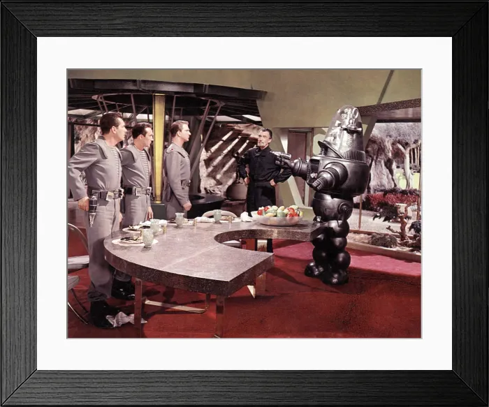 Framed Print : FORBIDDEN PLANET, Jack Kelly, Warren Stevens, Leslie Nielsen, Walter Pidgeon, Robby the Robot, 1956 Framed Print : FORBIDDEN PLANET, Jack Kelly, Warren Stevens, Leslie Nielsen, Walter Pidgeon, Robby the Robot, 1956
