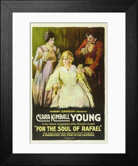 Framed Print : FOR THE SOUL OF RAFAEL, center: Clara Kimball Young, 1920 Framed Print : FOR THE SOUL OF RAFAEL, center: Clara Kimball Young, 1920