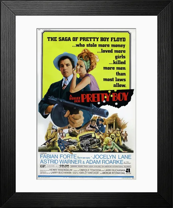 Framed Print : A BULLET FOR PRETTY BOY, US poster art, from left: Fabian (aka Fabian Forte), Jocelyn Lane, 1970 Framed Print : A BULLET FOR PRETTY BOY, US poster art, from left: Fabian (aka Fabian Forte), Jocelyn Lane, 1970