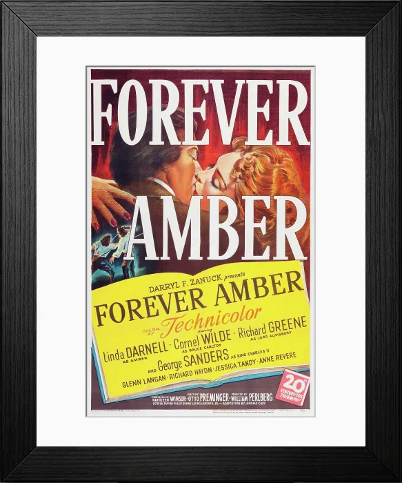 Framed Print : FOREVER AMBER, US poster art, Cornel Wilde, Linda Darnell, 1947. TM and Copyright (c) 20th Century Fox Film Corp. All rights reserved Framed Print : FOREVER AMBER, US poster art, Cornel Wilde, Linda Darnell, 1947. TM and Copyright (c) 20th Century Fox Film Corp. All rights reserved