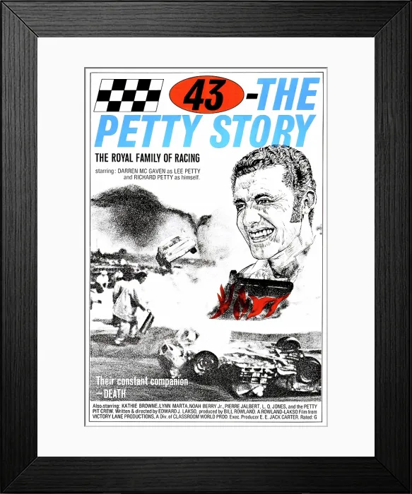 Framed Print : 43: THE RICHARD PETTY STORY, (aka SMASH-UP ALLEY), Richard Petty, 1974 Framed Print : 43: THE RICHARD PETTY STORY, (aka SMASH-UP ALLEY), Richard Petty, 1974