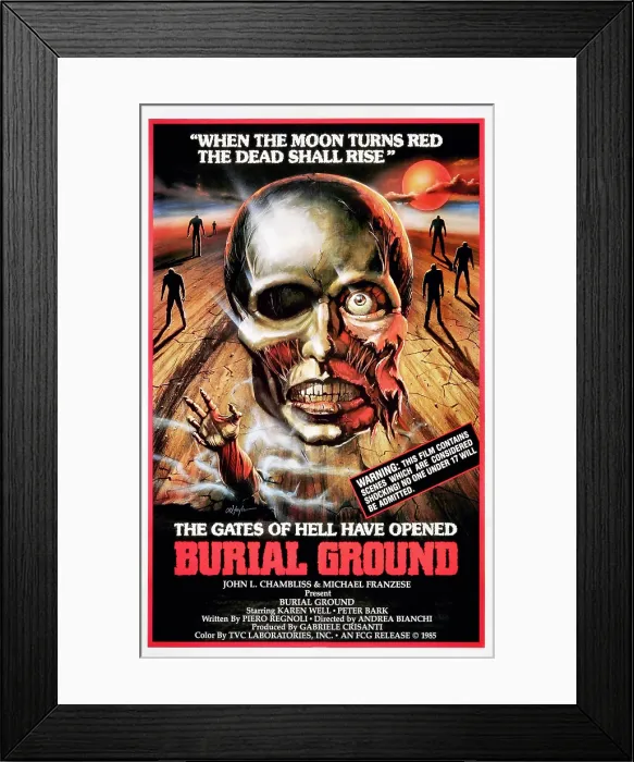 Framed Print : BURIAL GROUND, (aka BURIAL GROUND: THE NIGHTS OF TERROR, aka LE NOTTI DEL TERRORE), poster, 1981. Film Concept Group / courtesy Everett Collection