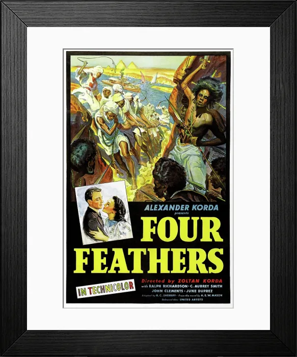 Framed Print : THE FOUR FEATHERS, John Clements, June Duprez, 1939 Framed Print : THE FOUR FEATHERS, John Clements, June Duprez, 1939
