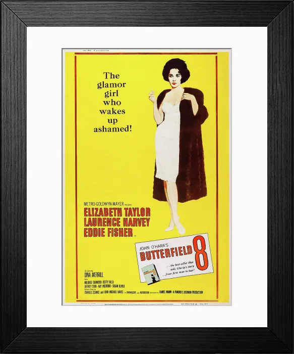 Framed Print : BUTTERFIELD 8, US poster, Elizabeth Taylor, 1960 Framed Print : BUTTERFIELD 8, US poster, Elizabeth Taylor, 1960