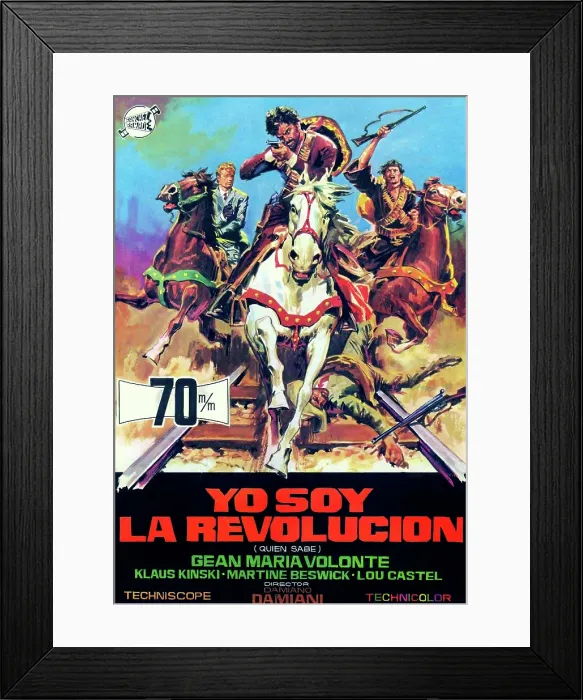 Framed Print : A BULLET FOR THE GENERAL, (aka EL CHUNCHO, QUIEN SABE?, aka YO SOY LA REVOLUCION), from left: Lou Castel, Gian Maria Volonte, Klaus Kinski, 1966 Framed Print : A BULLET FOR THE GENERAL, (aka EL CHUNCHO, QUIEN SABE?, aka YO SOY LA REVOLUCION), from left: Lou Castel, Gian Maria Volonte, Klaus Kinski, 1966