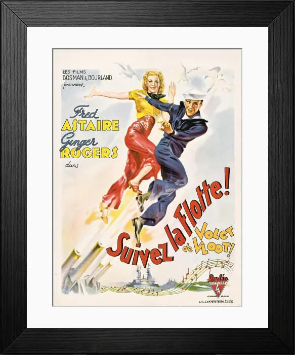 Framed Print : FOLLOW THE FLEET, (aka SUIVEZ LA FLOTTE!), from left: Ginger Rogers, Fred Astaire, 1936