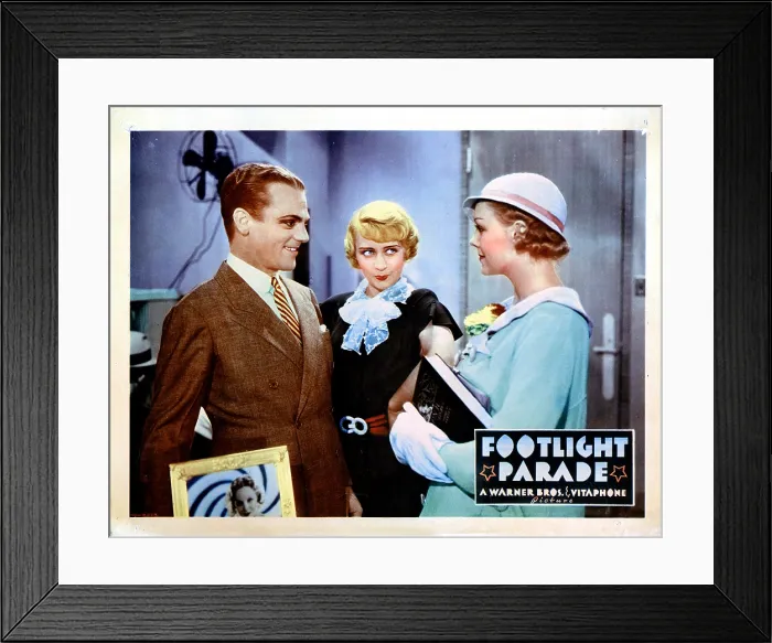 Framed Print : FOOTLIGHT PARADE, from left, James Cagney, Joan Blondell, Claire Dodd, 1933