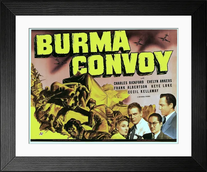 Framed Print : BURMA CONVOY, from left: Evelyn Ankers, Charles Bickford, Keye Luke, Frank Albertson, 1941