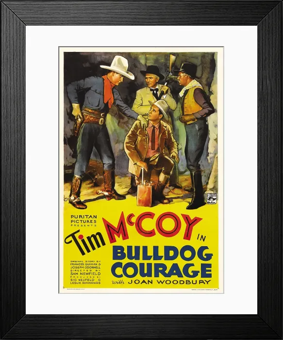 Framed Print : BULLDOG COURAGE, far left: Tim McCoy, 1935