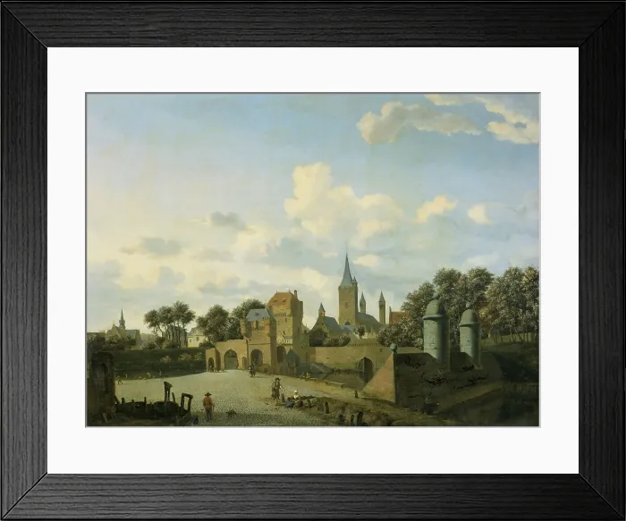 Framed Print : St. Severin in Cologne Set in an Imaginary Cityscape, by Jan van der Heyden / Adriaen van de Velde, 1660-72. Dutch painting, oil on panel. St Framed Print : St. Severin in Cologne Set in an Imaginary Cityscape, by Jan van der Heyden / Adriaen van de Velde, 1660-72. Dutch painting, oil on panel. St