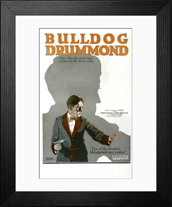 Framed Print : BULLDOG DRUMMOND, Carlyle Blackwell, 1922