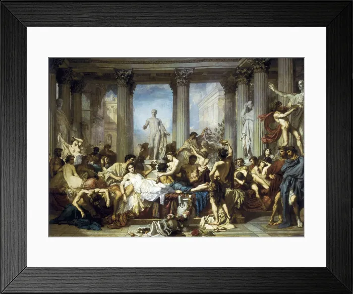 Framed Print : COUTURE, Thomas (1815-1879). The Romans of the Decadence. 1847. Academicism. Oil on canvas. FRANCE. Paris. Muse d'Orsay (Orsay Museum) Framed Print : COUTURE, Thomas (1815-1879). The Romans of the Decadence. 1847. Academicism. Oil on canvas. FRANCE. Paris. Muse d'Orsay (Orsay Museum)