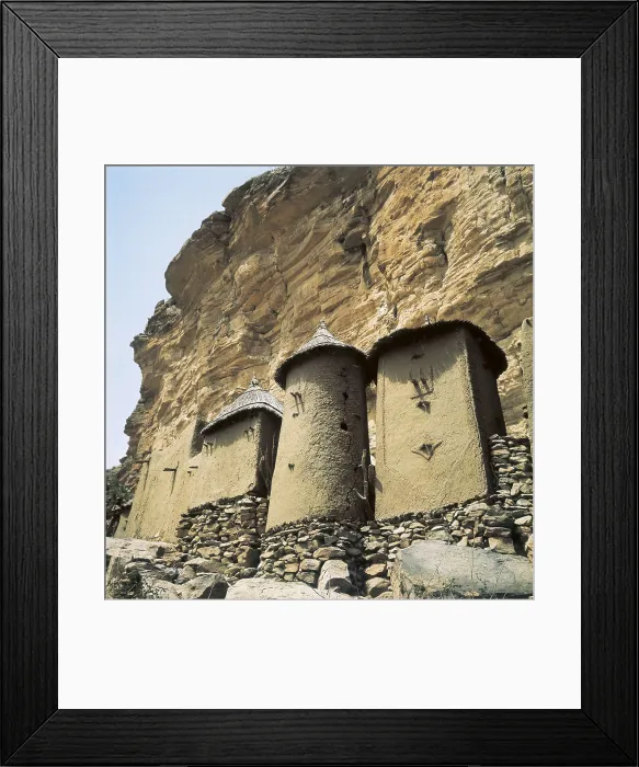 Framed Print : CONGO, Republic of the. SANGHA. Dogon granaries. AISA / Everett Collection**US SALES ONLY**