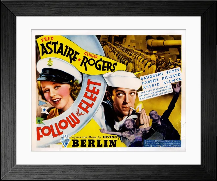 Framed Print : FOLLOW THE FLEET, from left, Ginger Rogers, Fred Astaire, 1936