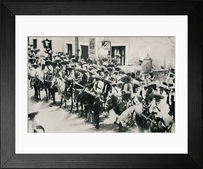 Framed Print : Emiliano Zapata with his brother Eufemio and his followers. AISA / Everett Collection**US SALES ONLY**