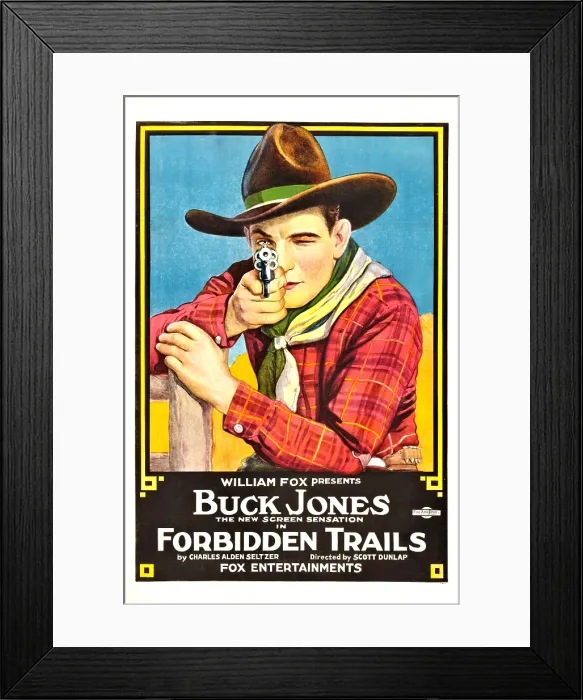 Framed Print : FORBIDDEN TRAILS, Buck Jones, 1920, TM & Copyright 20th Century Fox Film Corp. / courtesy Everett Collection