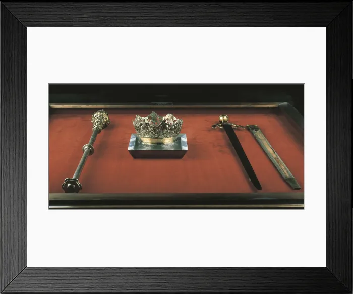 Framed Print : Isabella I the Catholic (1451-1504). Isabella the Catholic's sceptre, crown and sword. SPAIN. ANDALUSIA. Granada. Royal Chapel. AISA / Everett Collection**US SALES ONLY**