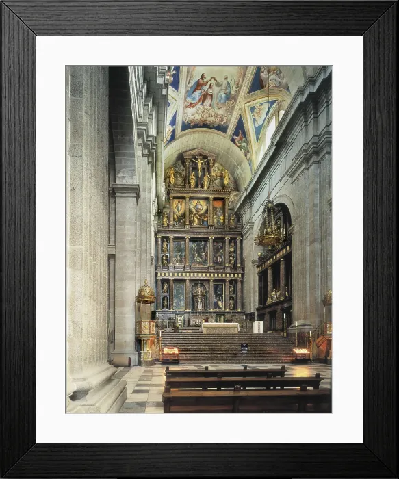 Framed Print : HERRERA, Juan Bautista de (1530-1597); TOLEDO, Juan Bautista de (1507-1567). Royal Monastery of San Lorenzo de El Escorial. 1563-1584. SPAIN. MADRID (AUTONOMOUS COMMUNITY) Framed Print : HERRERA, Juan Bautista de (1530-1597); TOLEDO, Juan Bautista de (1507-1567). Royal Monastery of San Lorenzo de El Escorial. 1563-1584. SPAIN. MADRID (AUTONOMOUS COMMUNITY)