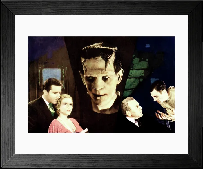 Framed Print : FRANKENSTEIN, from left: John Boles, Mae Clarke, Boris Karloff as the Frankenstein monster, Edward Van Sloan, Colin Clive as Dr. Frankenstein, 1931 Framed Print : FRANKENSTEIN, from left: John Boles, Mae Clarke, Boris Karloff as the Frankenstein monster, Edward Van Sloan, Colin Clive as Dr. Frankenstein, 1931