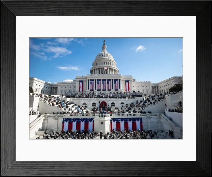 Framed Print : West front of the US Capitol in Washington, DC, as President Joe Biden delivers his inaugural address, Jan. 20, 2021
