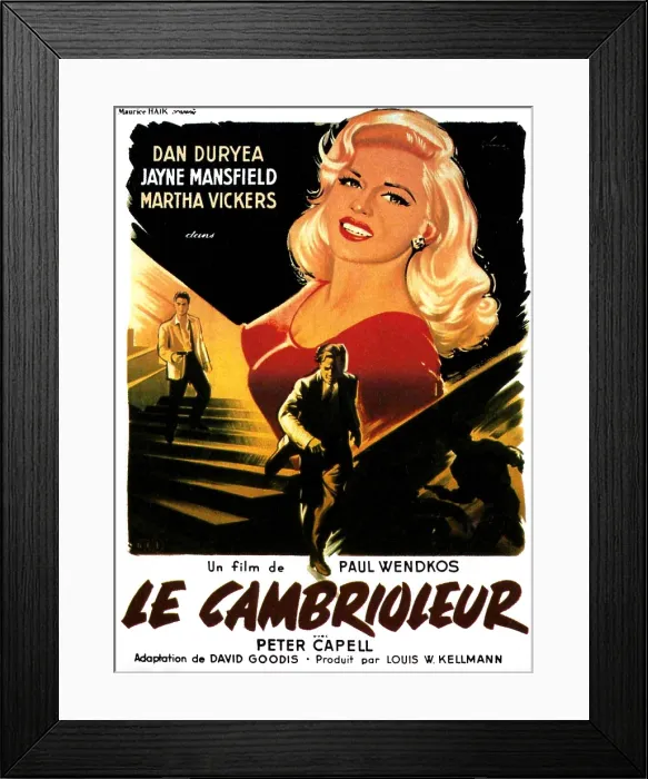 Framed Print : THE BURGLAR, Jayne Mansfield, 1957