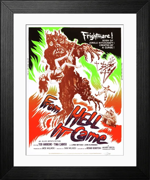 Framed Print : FROM HELL IT CAME, US poster art, 1957