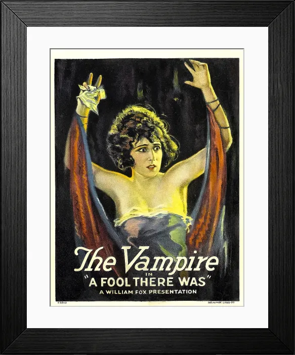 Framed Print : A FOOL THERE WAS, window card showing Estelle Taylor, 1922, TM and Copyright 20th Century Fox Film Corp. All rights resesrved. / courtesy Everett Collection