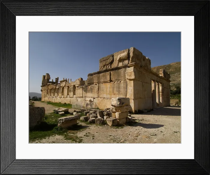 Framed Print : Qasr al-Abd, 180, 2nd Century B.C. stone building - Jordan, Amman, Iraq al-Amir. Whole artwork view