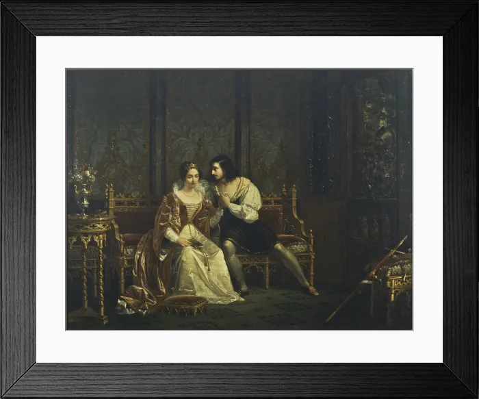 Framed Print : Paolo e Francesca, by Cosroe Dusi, c. 1831, 19th Century, oil on canvas, 74 x 99 cm - Italy, Lazio, Rome, National Gallery of Modern Art - GNAM, Inventory 8487 Framed Print : Paolo e Francesca, by Cosroe Dusi, c. 1831, 19th Century, oil on canvas, 74 x 99 cm - Italy, Lazio, Rome, National Gallery of Modern Art - GNAM, Inventory 8487