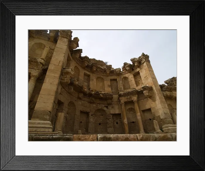 Framed Print : Nymphaeum, 191, 2nd Century A.D. stone building - Jordan, Jerash. Whole Artwork View