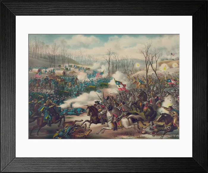 Framed Print : US Civil War, Battle of Pea Ridge, (aka Battle of Elkhorn Tavern), was fought in Arkansas, March 7- 8, 1862