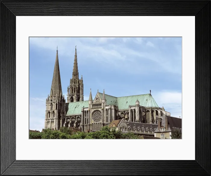Framed Print : Notre-Dame Cathedral of Chartres. 1194-1290. FRANCE. CENTRE. EURE-ET-LOIR. Chartres. Notre Dame cathedral. Gothic art. AISA / Everett Collection**US SALES ONLY**