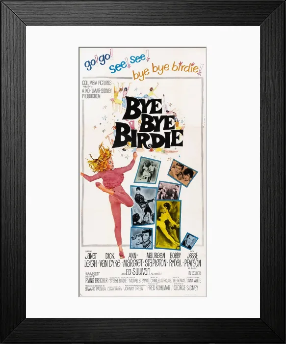 Framed Print : BYE BYE BIRDIE, Ann-Margret (left), left row pictures top to bottom: Ann-Margret, Bobby Rydell (top), Jesse Pearson (center), Ann-Margret, Bobby Rydell (bottom) Framed Print : BYE BYE BIRDIE, Ann-Margret (left), left row pictures top to bottom: Ann-Margret, Bobby Rydell (top), Jesse Pearson (center), Ann-Margret, Bobby Rydell (bottom)