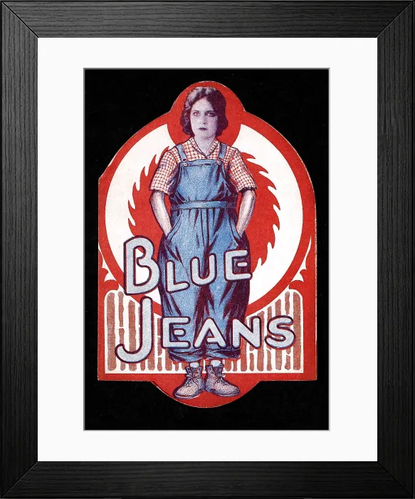 Framed Print : BLUE JEANS, Viola Dana, 1917