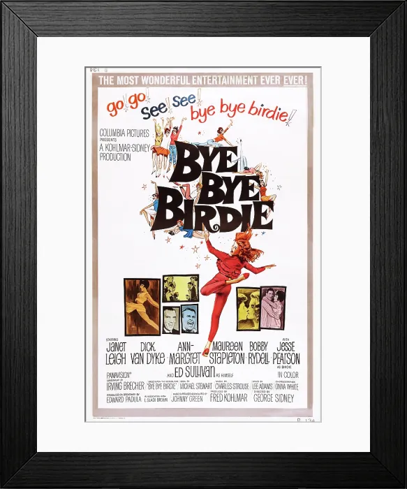 Framed Print : BYE BYE BIRDIE, US poster, from left: Janet Leigh, Ed Sullivan, Paul Lynde, Ann-Margret, Bobby Rydell, Ann-Margret, Dick Van Dyke, Janet Leigh, 1963