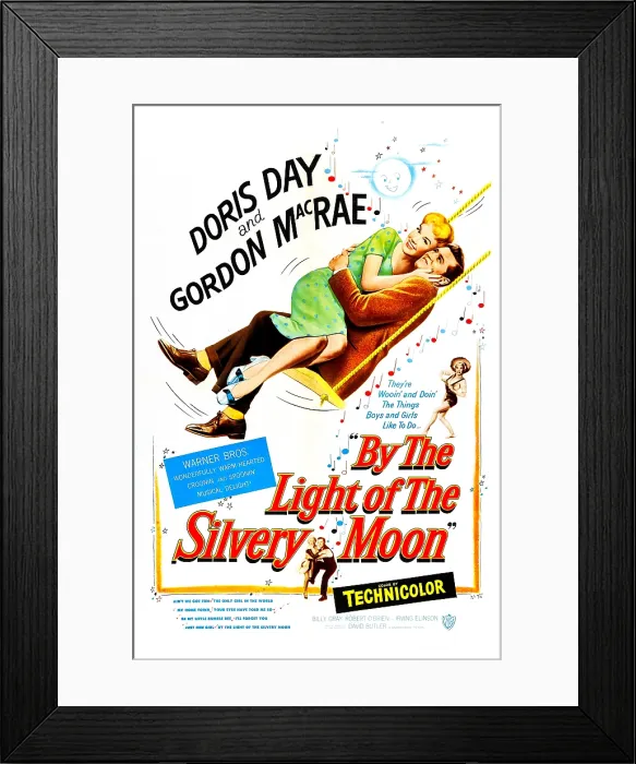 Framed Print : BY THE LIGHT OF THE SILVERY MOON, US poster, from left: Doris Day, Gordon MacRae, 1953