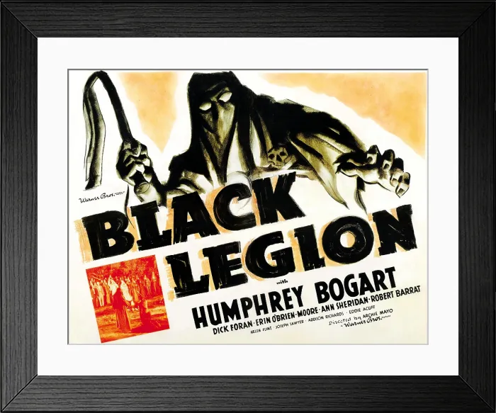 Framed Print : BLACK LEGION, half-sheet poster art, 1937 Framed Print : BLACK LEGION, half-sheet poster art, 1937