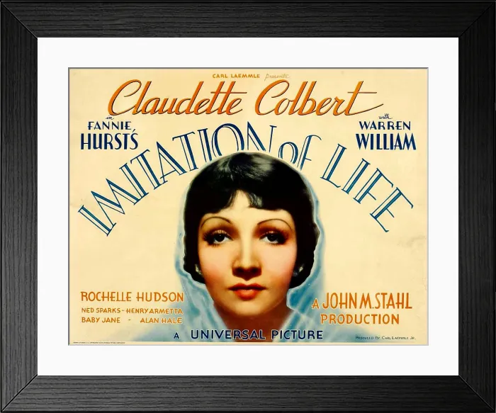 Framed Print : IMITATION OF LIFE, Claudette Colbert, 1934 Framed Print : IMITATION OF LIFE, Claudette Colbert, 1934