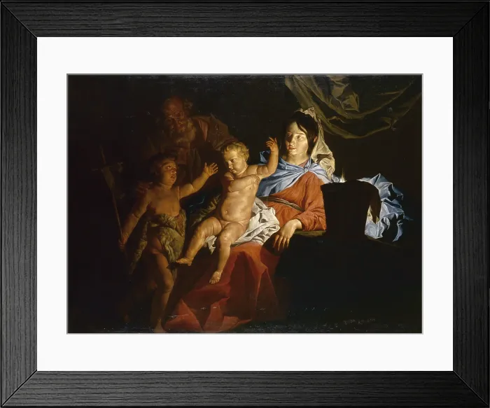 Framed Print : Holy Family (Heilige Familie), by Matthias Stomer, c. 1600, 17th Century, oil on canvas, 152 x 206 cm - Italy, Campania, Naples, National Museum of Capodimonte Framed Print : Holy Family (Heilige Familie), by Matthias Stomer, c. 1600, 17th Century, oil on canvas, 152 x 206 cm - Italy, Campania, Naples, National Museum of Capodimonte