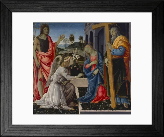 Framed Print : Annunciation and Saints (Annunciazione e Santi), by Filippo Lippi knowns as Filippino Lippi, c