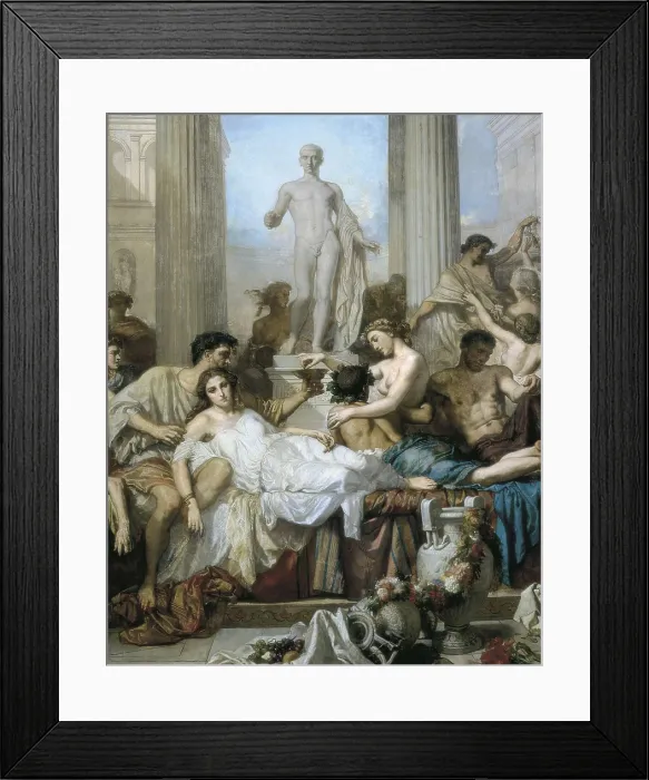 Framed Print : COUTURE, Thomas (1815-1879). The Romans of the Decadence. 1847. Central detail. Academicism. Oil on canvas. FRANCE. Paris. Muse d'Orsay (Orsay Museum) Framed Print : COUTURE, Thomas (1815-1879). The Romans of the Decadence. 1847. Central detail. Academicism. Oil on canvas. FRANCE. Paris. Muse d'Orsay (Orsay Museum)