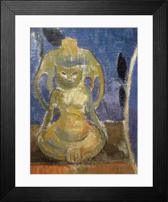 Framed Print : GAUGUIN, Paul (1848-1903). The Beautiful Angele (Madame Angele Satre, the Innkeeper at Pont-Aven). 1889. Left detail from the sculpture. Symbolism. Pont-Aven school Framed Print : GAUGUIN, Paul (1848-1903). The Beautiful Angele (Madame Angele Satre, the Innkeeper at Pont-Aven). 1889. Left detail from the sculpture. Symbolism. Pont-Aven school