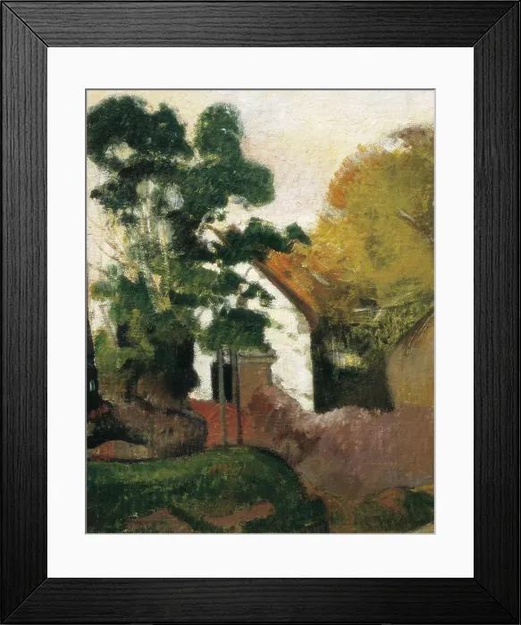 Framed Print : GAUGUIN, Paul (1848-1903). Yellow Haystacks, or Golden Harvest. 1889. Left upper detail. Symbolism. Pont-Aven school. Oil on canvas. FRANCE. Paris Framed Print : GAUGUIN, Paul (1848-1903). Yellow Haystacks, or Golden Harvest. 1889. Left upper detail. Symbolism. Pont-Aven school. Oil on canvas. FRANCE. Paris