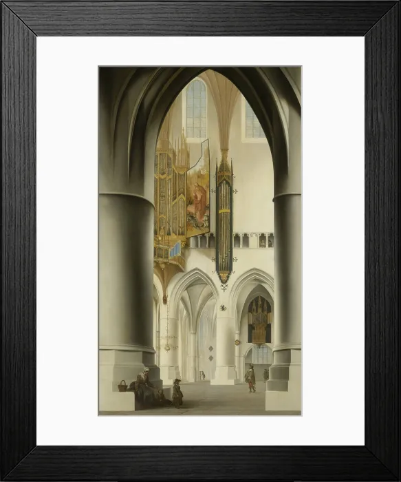 Framed Print : Interior of the Church of St. Bavo, Haarlem, by Pieter Saenredam, 1636, Dutch painting, oil on panel. The old organ, which has a painted scene of the Resurrection of Christ Framed Print : Interior of the Church of St. Bavo, Haarlem, by Pieter Saenredam, 1636, Dutch painting, oil on panel. The old organ, which has a painted scene of the Resurrection of Christ