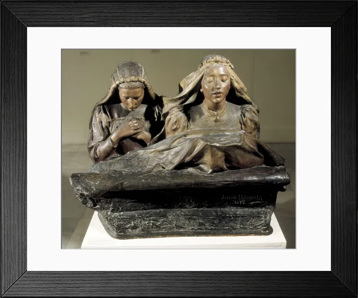 Framed Print : LLIMONA i BRUGUERA, Josep (1864-1934). First Holy Communion. 1897. Modernism. Sculpture in the round. SPAIN. Barcelona. National Art Museum of Catalonia